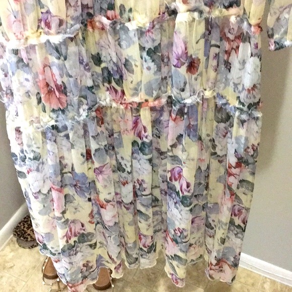 FLORAL CHIFFON DRESS - Picture 6 of 11